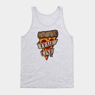 Tattoo Flash True Love Pizza Lover Tank Top